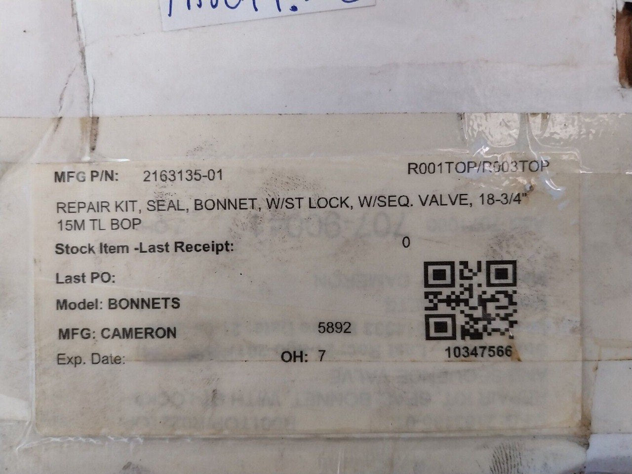 Cameron 2163135-01 Seal Repair Kit