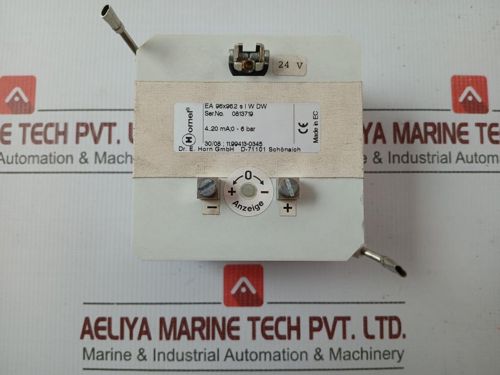 96X96.2 S | W Dw Man B&W Ea Pressure Indicator 24 V 4-20 Ma