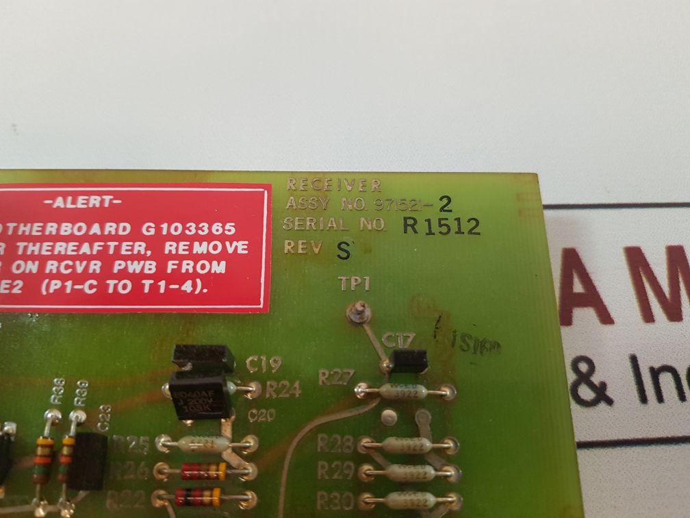 Kr electronics 971521-2 receiver pcb card