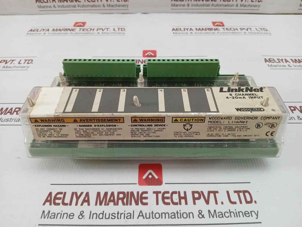 9905-968 Linknet 6 Channel Analog Input Module In 4-20Ma Revision J Woodward