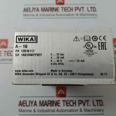 A-10 Pressure Sensor Transmitter Power Supply Wika 8…30V…/ 25Ma