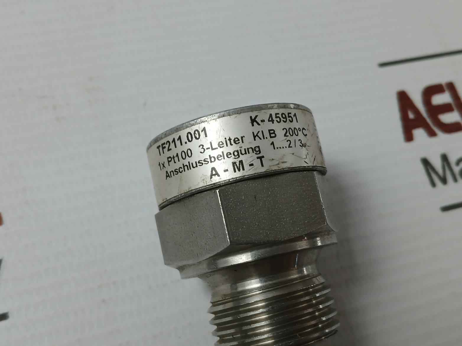 A-m-t Resistance Thermometer Tf211.001 3-leiter/3-wire