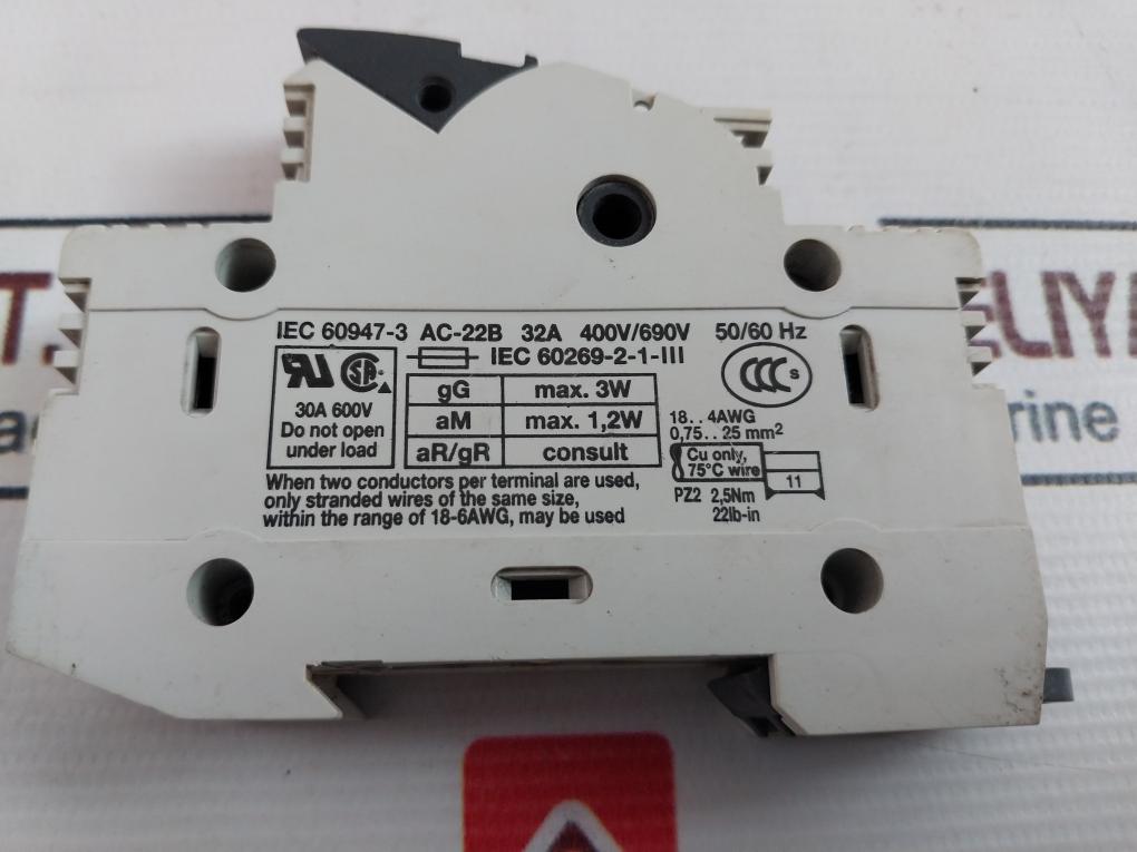 A.E.S 32A Fuse Holder 400V/690V 50/60 Hz