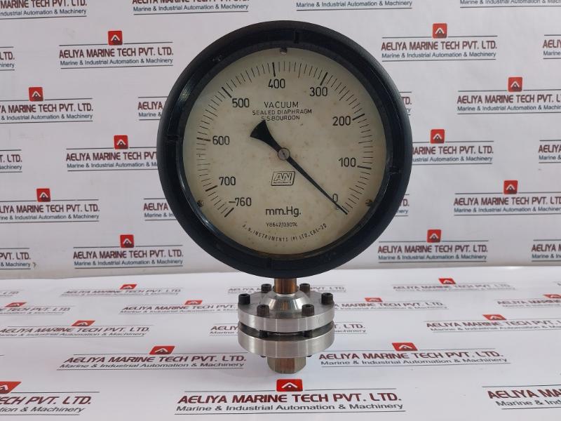 A. N. Instruments Cal-20 Pressure Gauge -760 To 0 Mm.Hg.