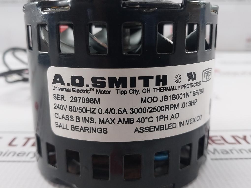 A.O.Smith Jb1B001N 95789 Universal Electric Motor 240V 60/50Hz 0.4/0.5A