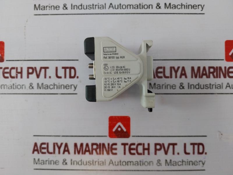 A.T.X. Aux 98100 Contact Block Ac-15 250V 10A Dc-13 24V 1A
