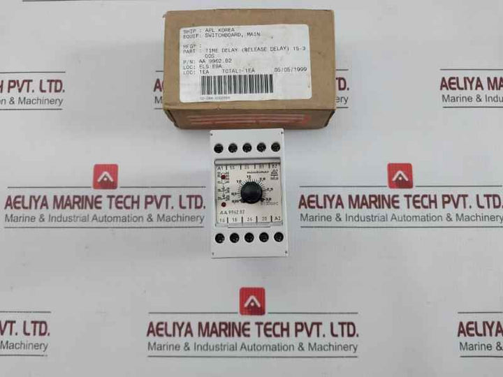 Aa 9962.82 Off-delay Time Relay 220Vac 15-300Sec E. Dold & Sohne