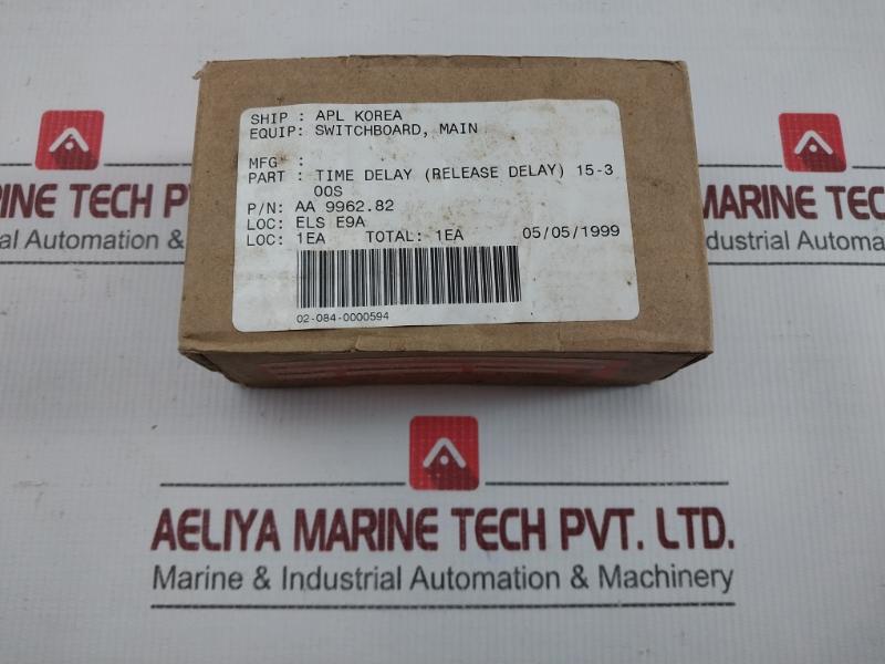 Aa 9962.82 Off-delay Time Relay 220Vac 15-300Sec E. Dold & Sohne
