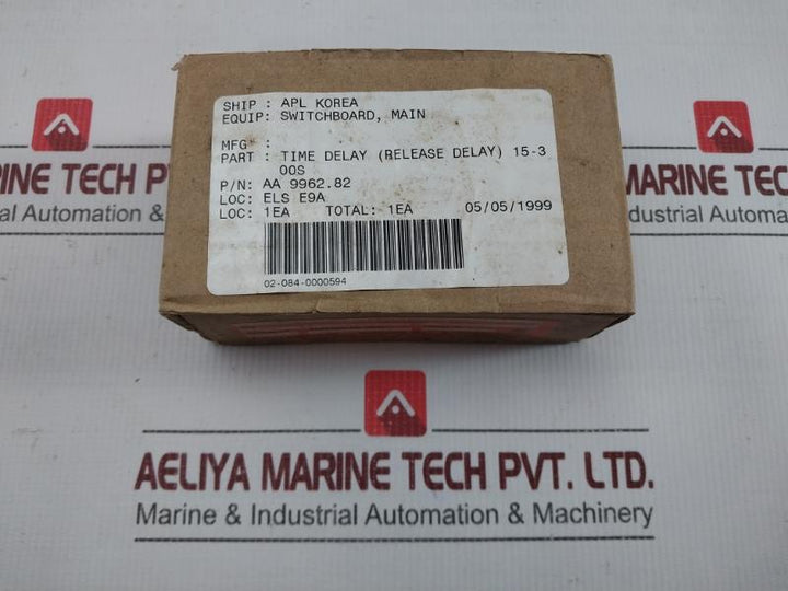 Aa 9962.82 Off-delay Time Relay 220Vac 15-300Sec E. Dold & Sohne
