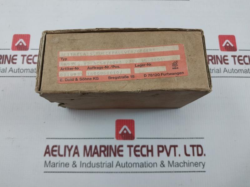 Aa 9962.82 Off-delay Time Relay 220Vac 15-300Sec E. Dold & Sohne