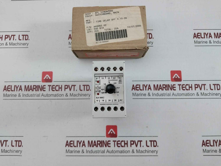 Aa 9962.82 Timer Relay Ac 11 3A/250V E.Dold & Sohne