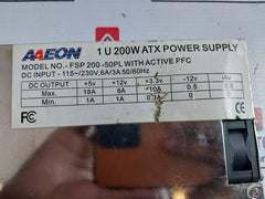 Aaeon Fsp200-50Pl Power Supply 115/230V 50/60Hz