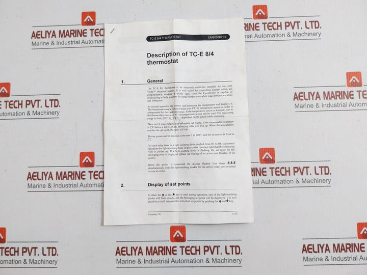 Aalborg Electronic Thermostat Tc-e 8/4