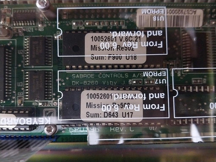 Aalborg Industries Mission Power Panel 24Vac Dk-8260 Rev.0005 Part No 1606-005