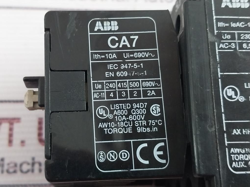 Ab126758B Ca7-31M Auxiliary Contact Block With Bc25 Contactor