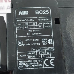 Ab126758B Ca7-31M Auxiliary Contact Block With Bc25 Contactor