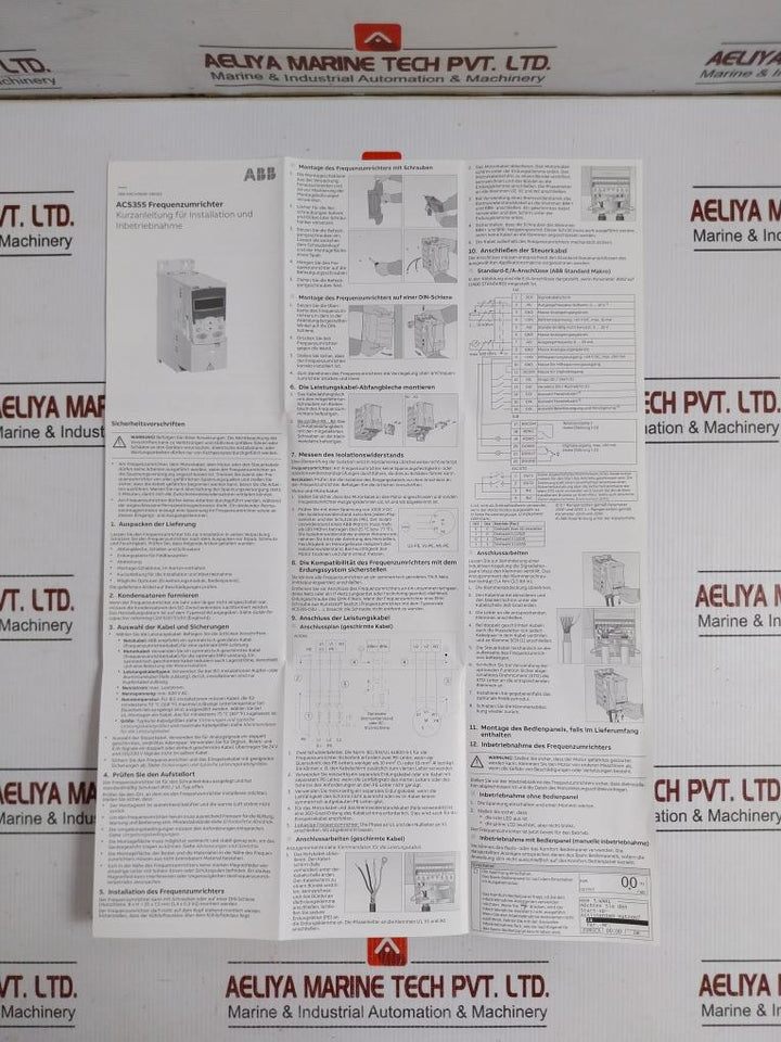 Abb-Frequency-Converter-30-Vdc-Rev-B-3Aua0000030801-Part-No-Acs355-03E-08A8-4-209471-17