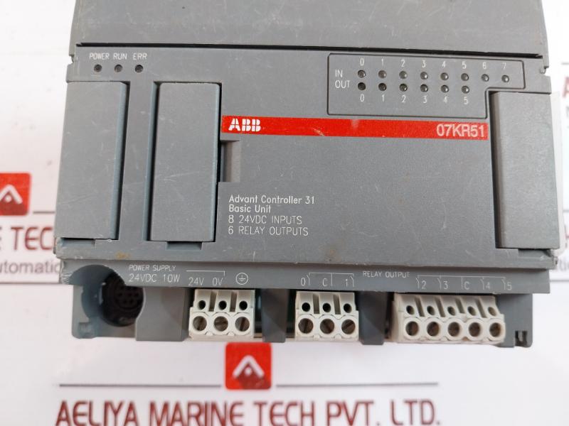 Abb 07Kr51-s3.4 Advant Controller 31 Basic Unit 8 24Vdc Inputs 6 Relay Output
