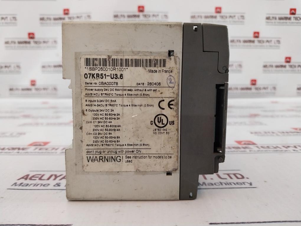 Abb 07Kr51-u3.6 I/O Unit Remote Binary Configurable 1Sbp260010R1001 24V Dc