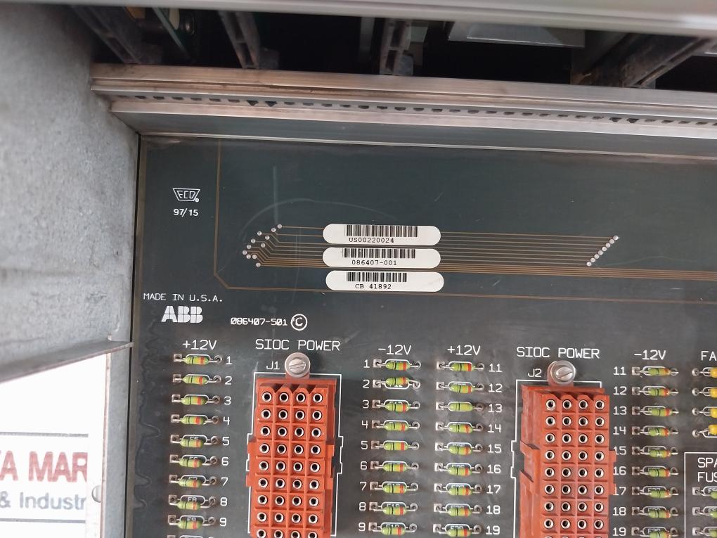 Abb 086444-003, 086370-001, 086388-001, 086406-002, 086407-501 Plc Module Rack