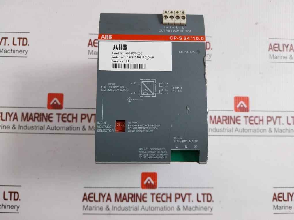 Abb 110-120V 48-63Hz Switch Mode Power Supply Cp-s 24/10.0