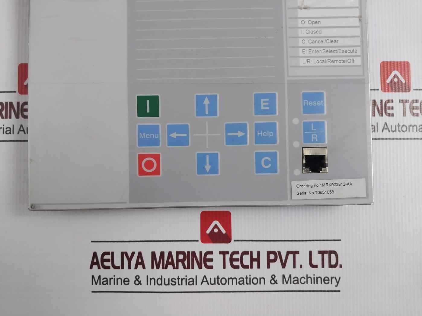 Abb 1Mrk000008-hb Bay Control Unit 1/2Lqfb Rev.R.I0 Rel670 (Front Panel Only)