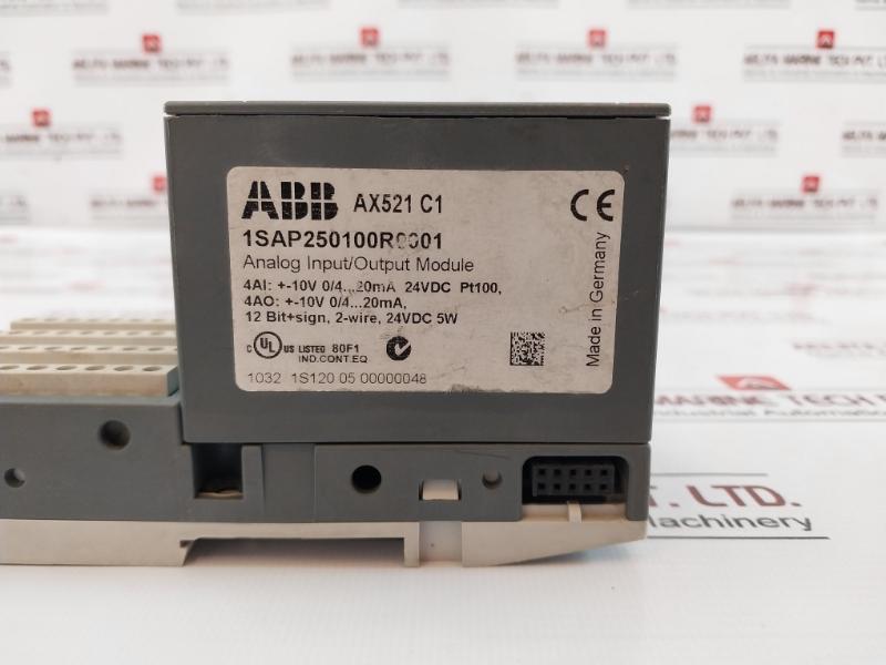 Abb 1Sap250100R0001 Analog Input/Output Module Up 24Vdc 5W Ax521 C1