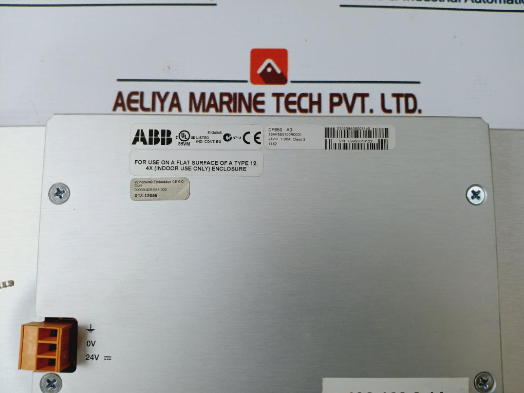 ABB 1SAP550100R0001 Control Panel CP650 A0 24V 1.00A Class 2