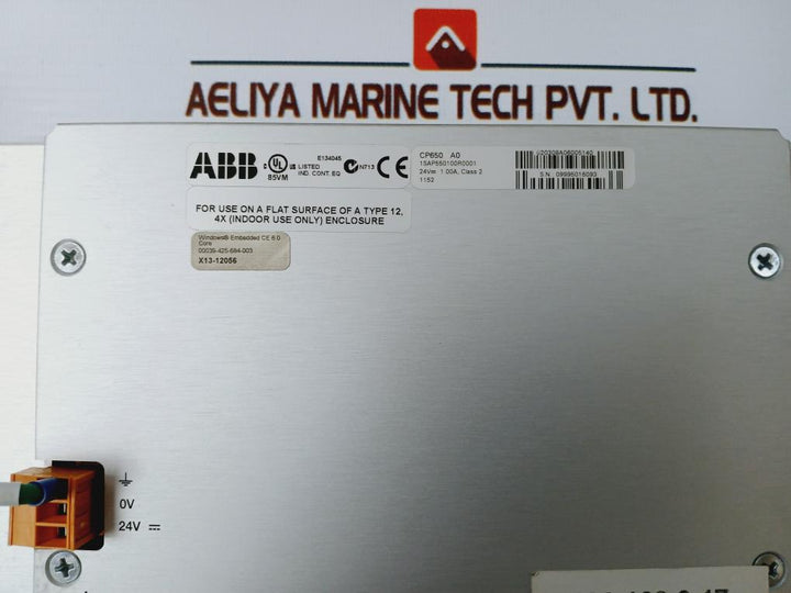 Abb 1Sap550100R0001 Control Panel Cp650 A0 24V 1.00A, Class 2