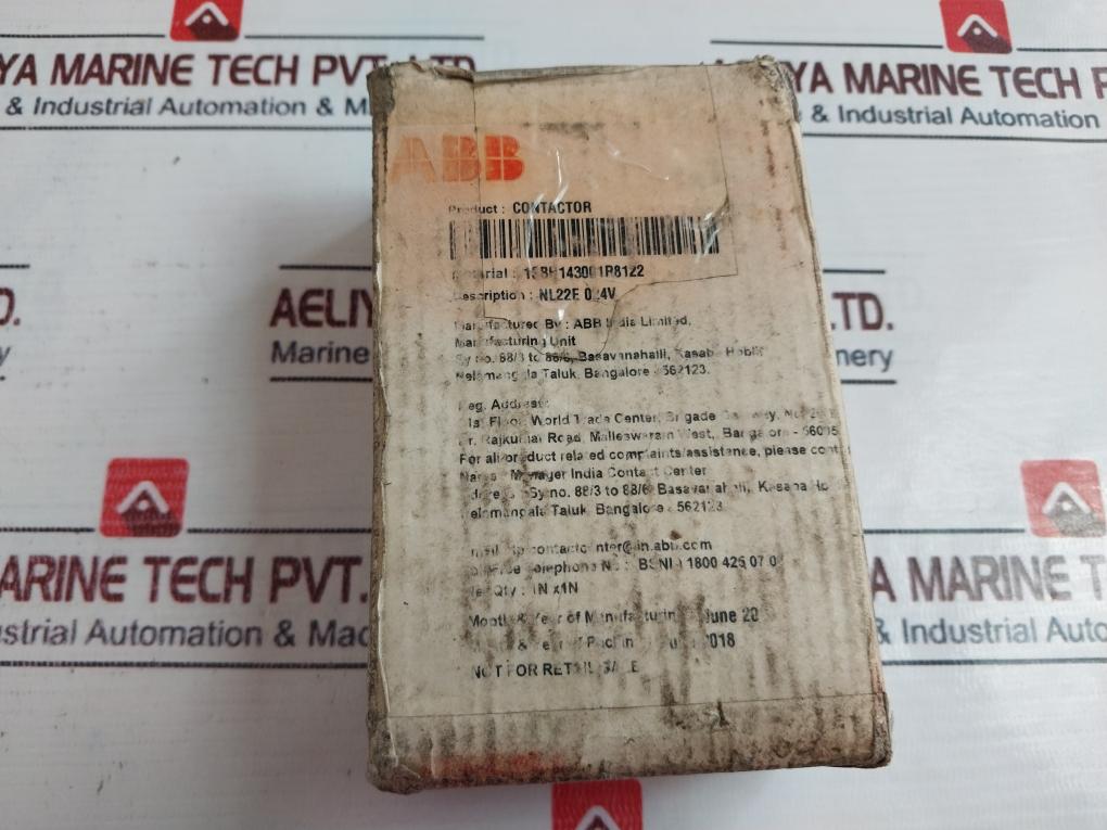 Abb 1Sbh143001R8122 Contactor Relay 690V 16A