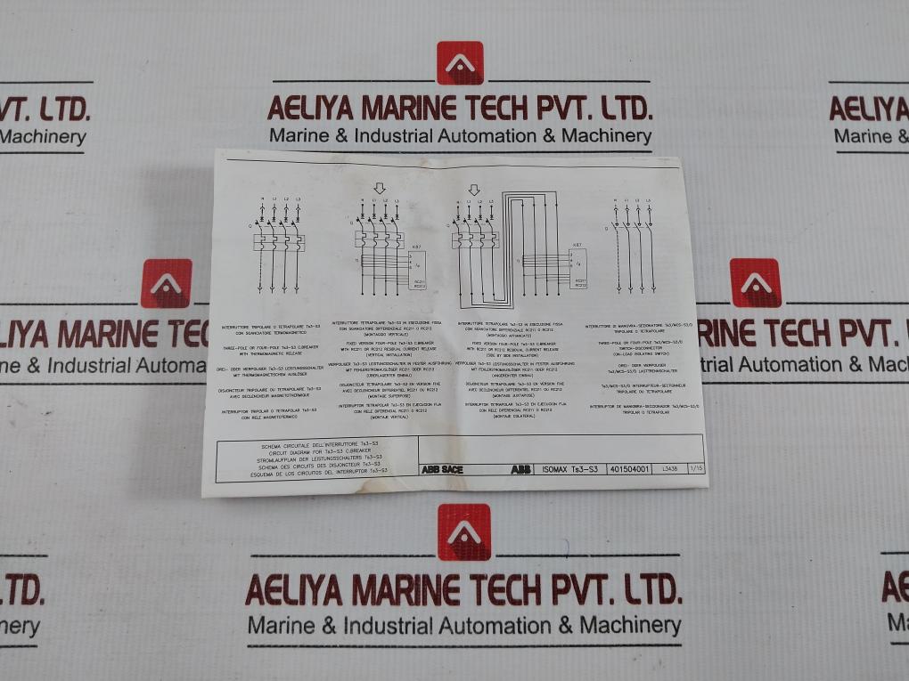 Plug-in Circuit Breaker 1Sda003252R1 Abb 3A 400Vac