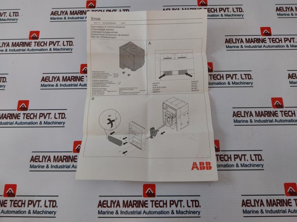 Abb 1Sda038312R1 Undervoltage Release Coil 220/240V 50/60Hz