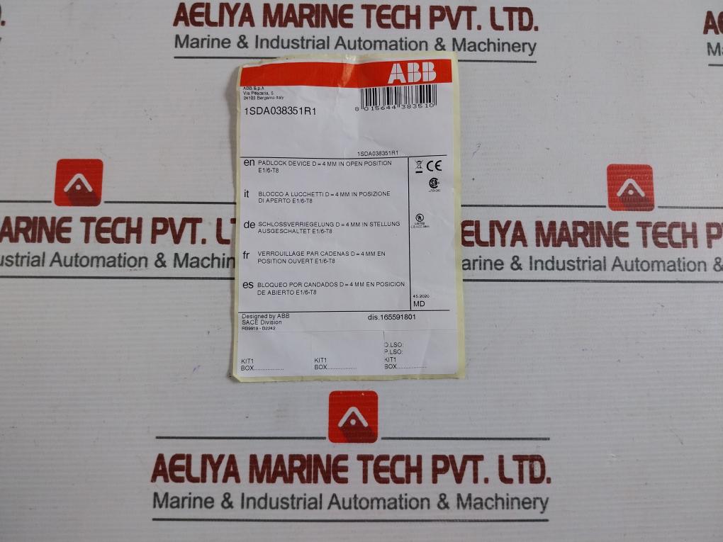 Abb 1Sda038351R1 Accessories For Air Circuit Breaker Kit