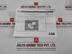 Abb 1Sda054866R1 Shunt Opening Release Trip 50...60Hz