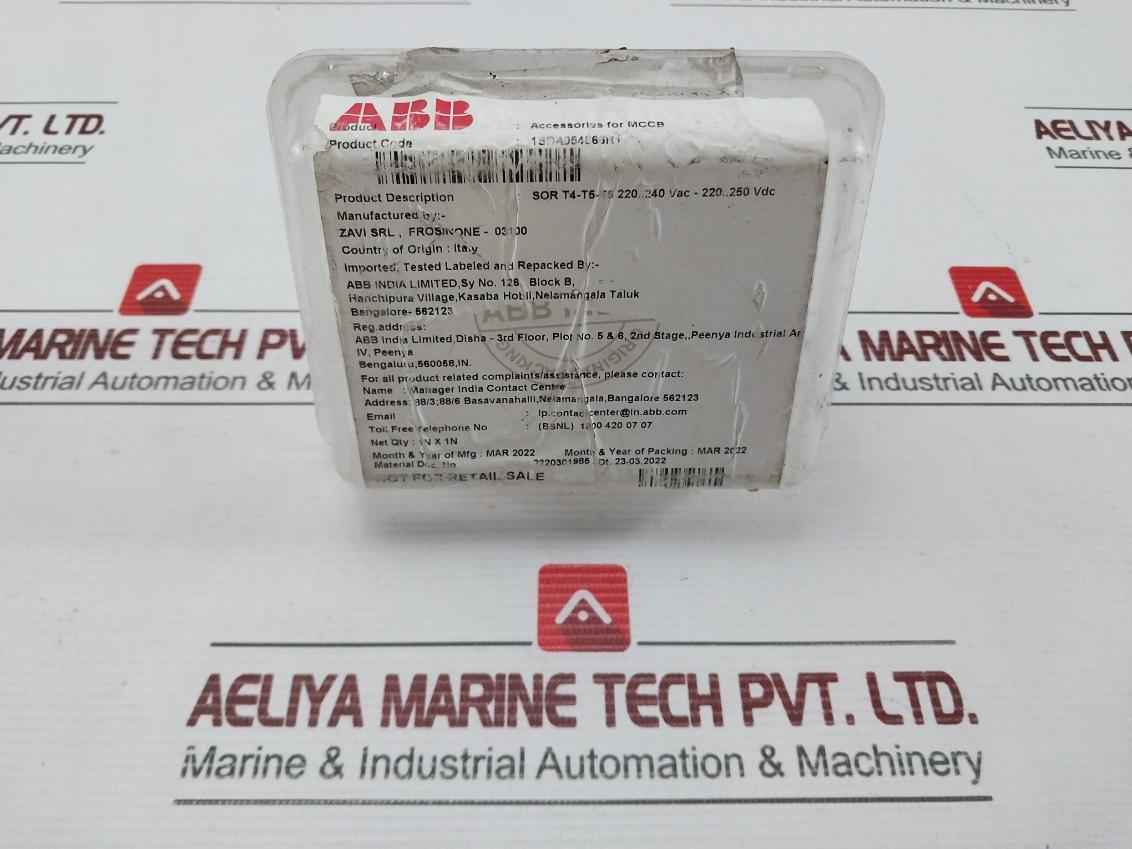 Abb 1Sda054866R1 Shunt Opening Release Trip 50...60Hz