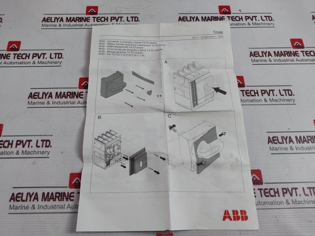 Abb 1Sda054926R1 Circuit Breaker Accessory Rotary Handle