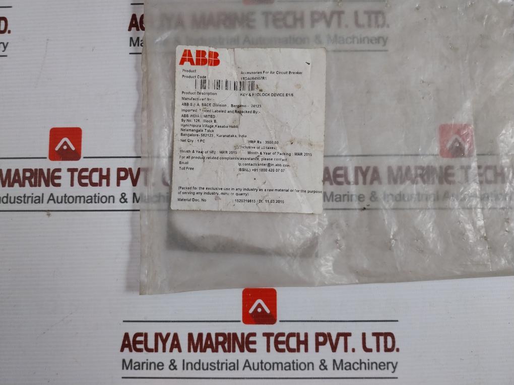 Abb 1Sda064507R1 Key Lock And Heavy Duty Padlock 1150046069