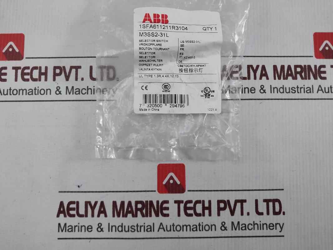Abb 1Sfa611211R3104 Selector Switch M3Ss2-31L