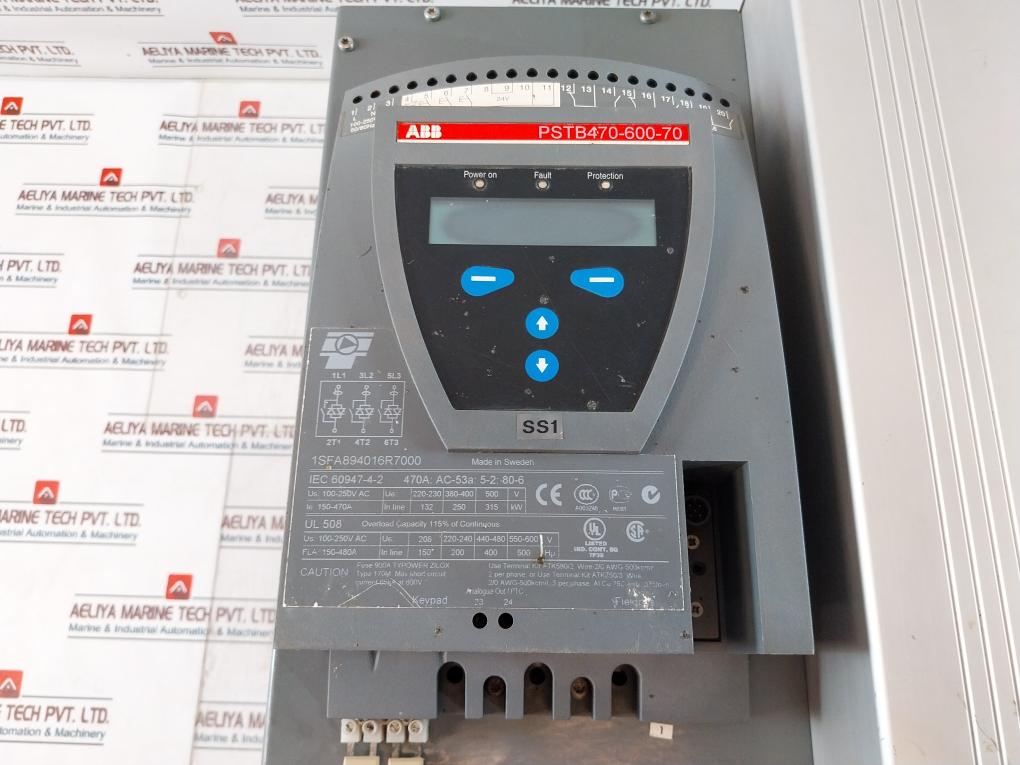 Abb Pstb470-600-70 1Sfa894016R7000 Soft Starter 100-250V Ac 150-470A 50/60Hz
