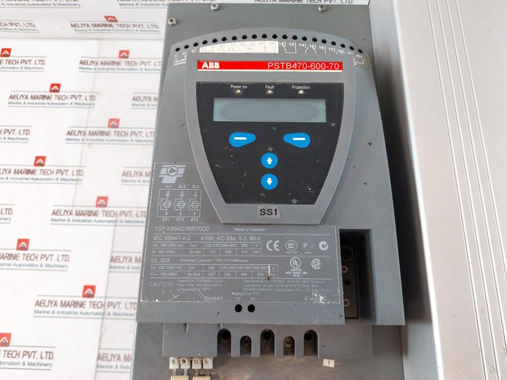 Abb Pstb470-600-70 1Sfa894016R7000 Soft Starter 100-250V Ac 150-470A 50/60Hz
