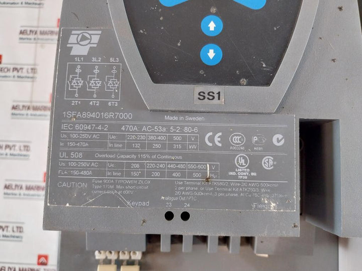Abb Pstb470-600-70 1Sfa894016R7000 Soft Starter 100-250V Ac 150-470A 50/60Hz