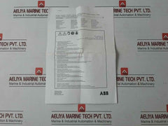 Abb 1Sfc101357M6801 Main Conduct Kit 100-250V 50/60Hz Rev G