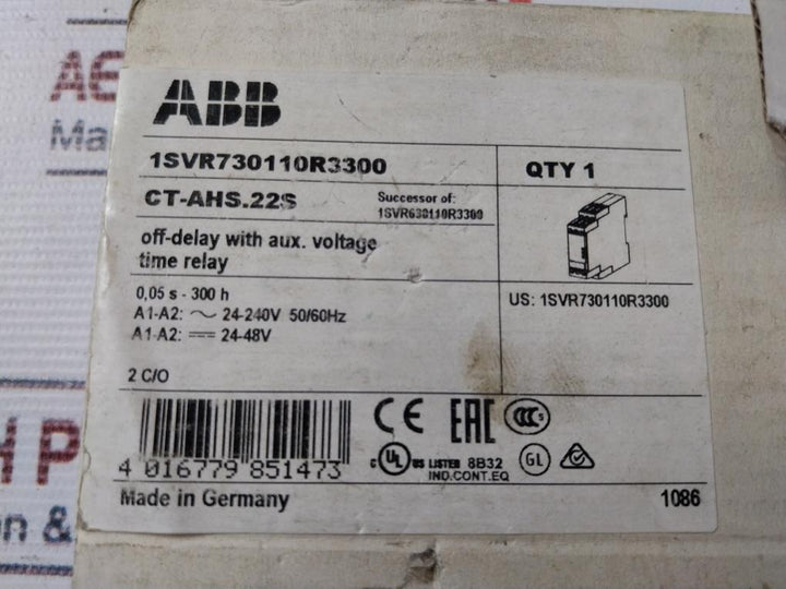 Abb 1Svr730110R3300 Time Relay 3A 24-240V 50/60Hz