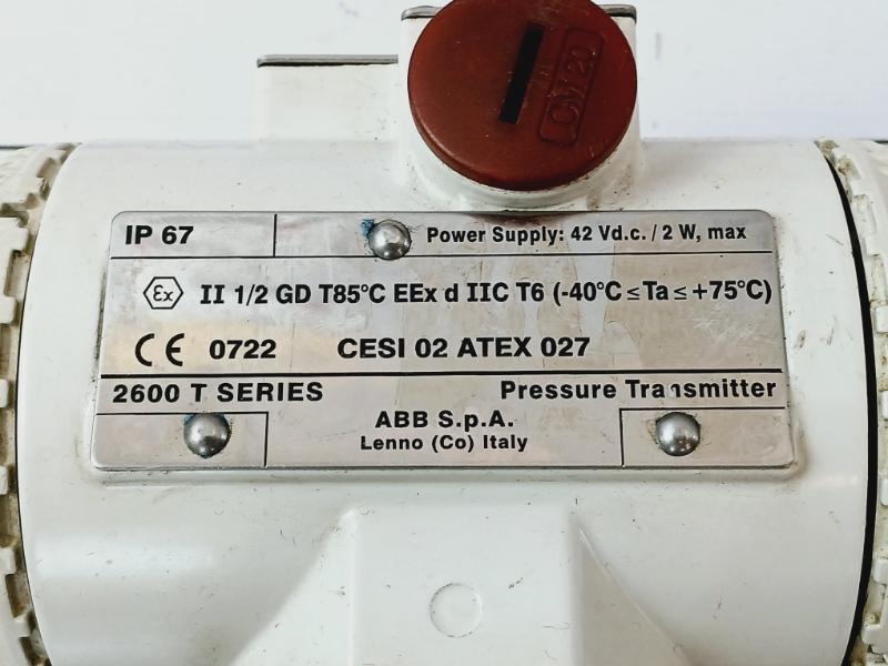 Abb 264dshssb2b1 Hart Pressure Transmitter 4/20ma Ip67, 210 Bar 2600 T Series