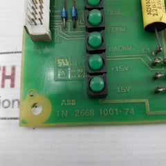 Abb 2668 1001-74 Printed Circuit Board Yx0143A