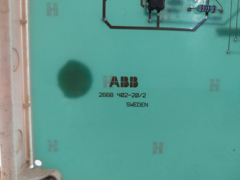 Abb 2668 402-20/2 Printed Circuit Board Assembly, Fap61358/649043
