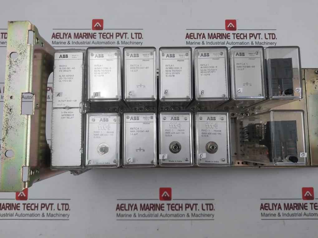 Abb 3-ph High Impedance Diff Relay 110V Dc In 7417 3001-cb (Incomplete)