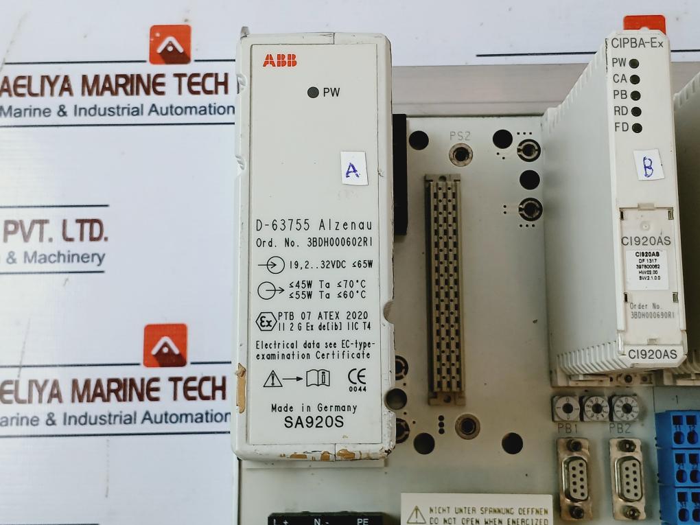 Abb 3Bdh000602R1 Power Supply Sa920S W/ Interface Communication 3Bdh000690R1