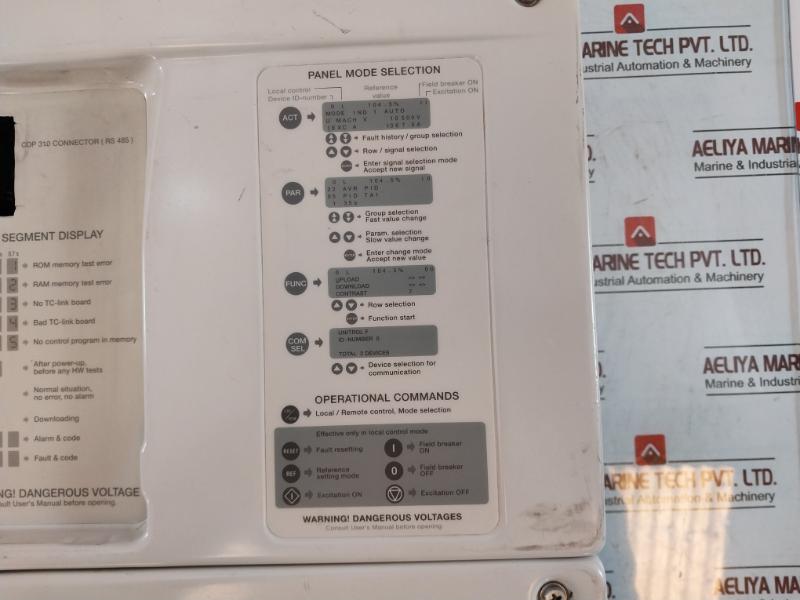 Abb 3Bhe009949R0001 Unitrol 5000 Excitation System Drive Control Panel 135Cv