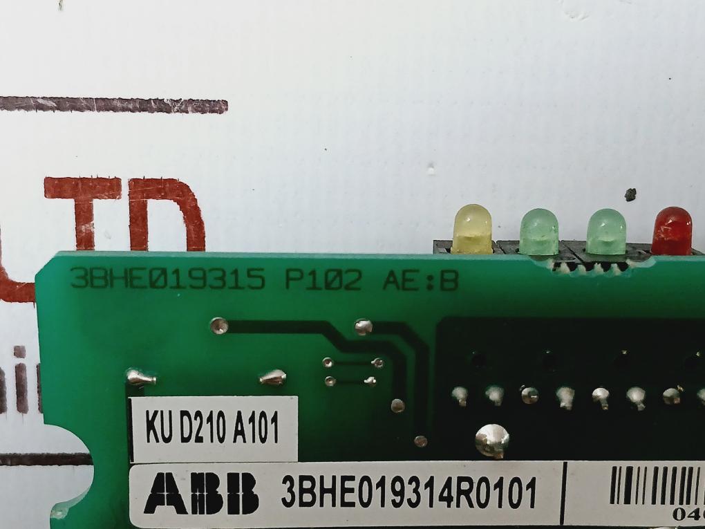 Abb 3Bhe019314R0101 Printed Circuit Board Card
